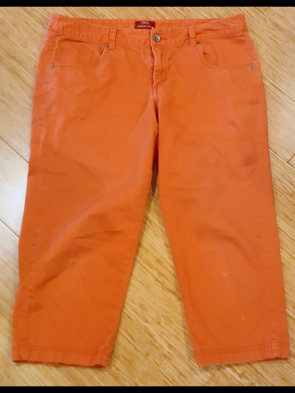 Merona Brand Women's Orange Cotton Blend Capris Size 8